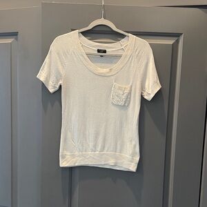 Talbots Classic Cream Short Sleeve Top